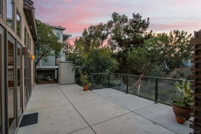 a view of a storage with an outdoor space