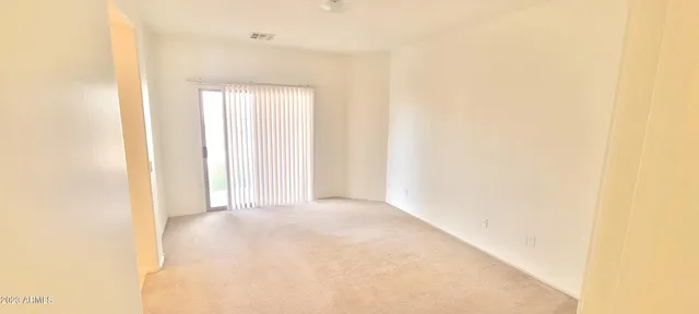 a view of a livingroom with an empty space