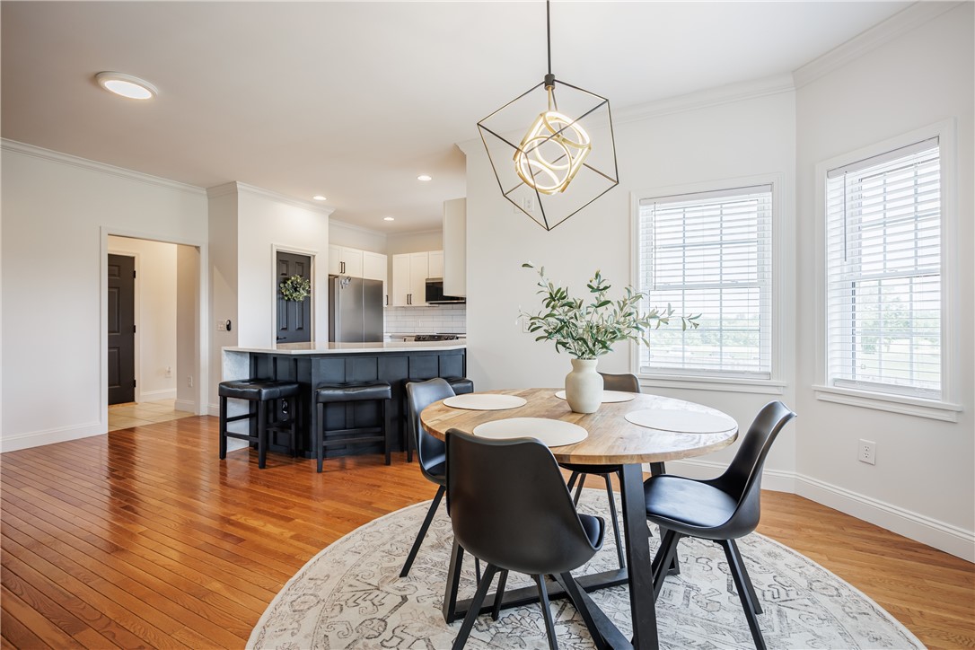 10181 Francis Road Bethany, NY 14020 - Photo 14 of 46 Formal Dining Room w/new contemporary lighting
