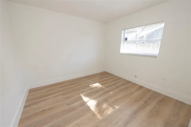 an empty room with a window