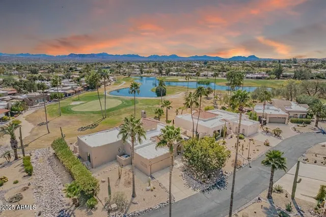 a view of a lake with a mountain