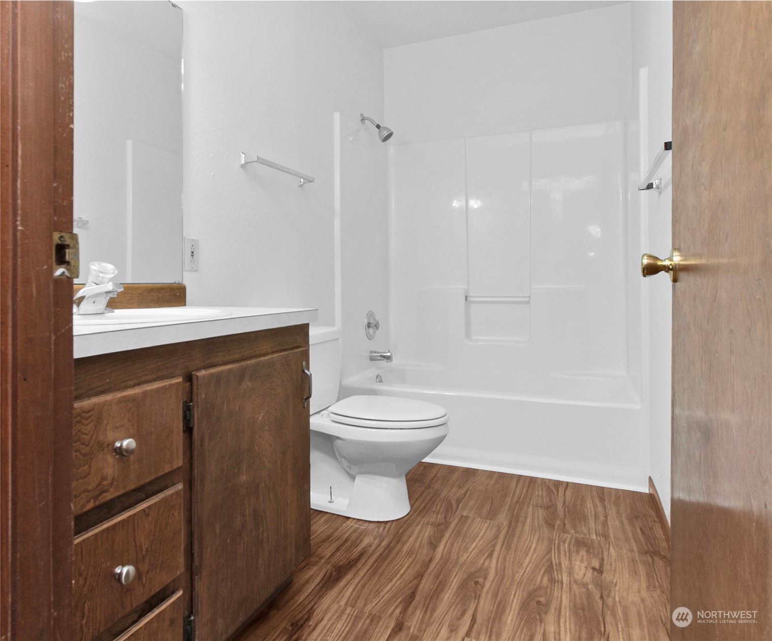 16635 Case Road Southwest Rochester, WA 98579 - Photo 19 of 35 a bathroom with a sink a toilet and shower