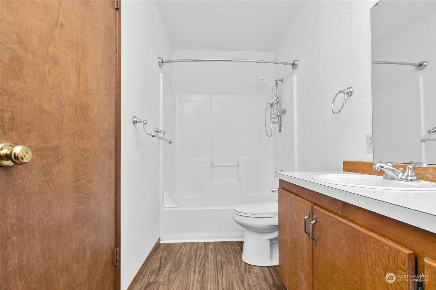 16635 Case Road Southwest Rochester, WA 98579 - Photo 26 of 35 a bathroom with a sink a toilet and shower