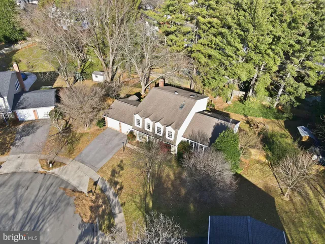 an aerial view of residential house with outdoor space
