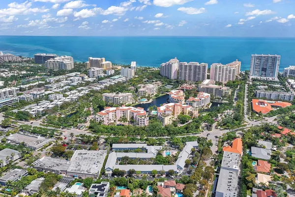 an aerial view of a city