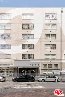 a front view of a building with street