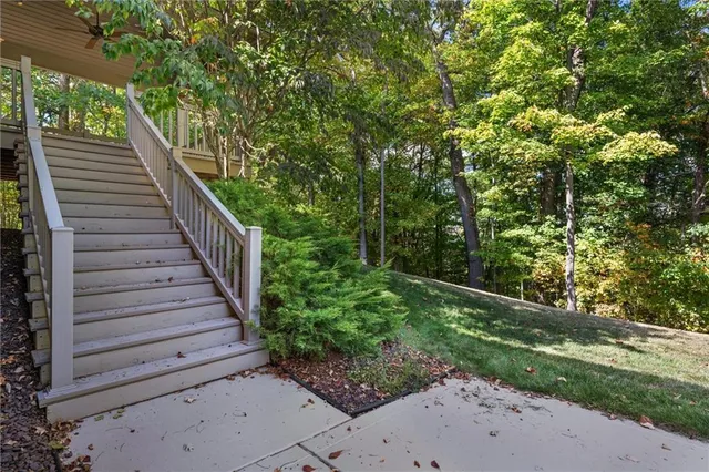 a view of a pathway of a garden