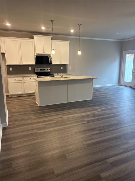 5274 Fox Den Road Oakwood, GA 30566 - Photo 4 of 10 a large kitchen with stainless steel appliances wooden cabinets and a wooden floor