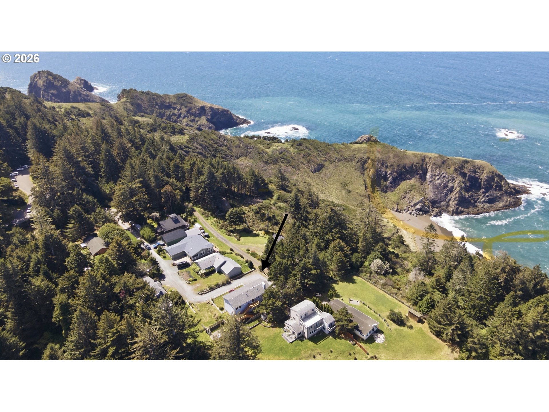 220 Flake Street Port Orford, OR 97465 - Photo 30 of 37 Drone View/UAV