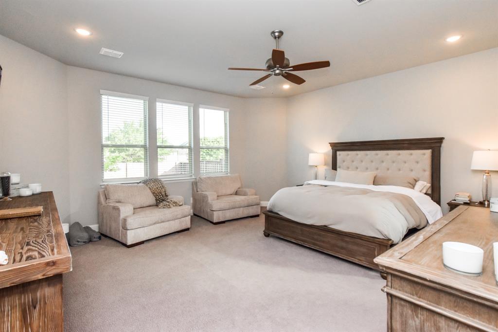 2516 Maidenhair Road Frisco, TX 75033 - Photo 15 of 30 a bedroom with bed couch and window