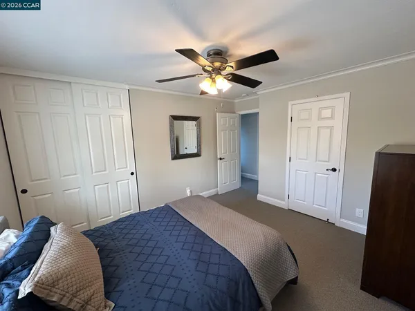 a view of a backyard with of water