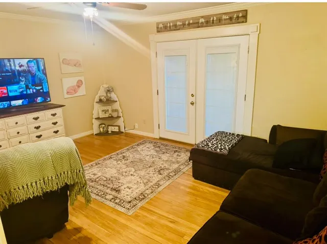 a living room with a couch