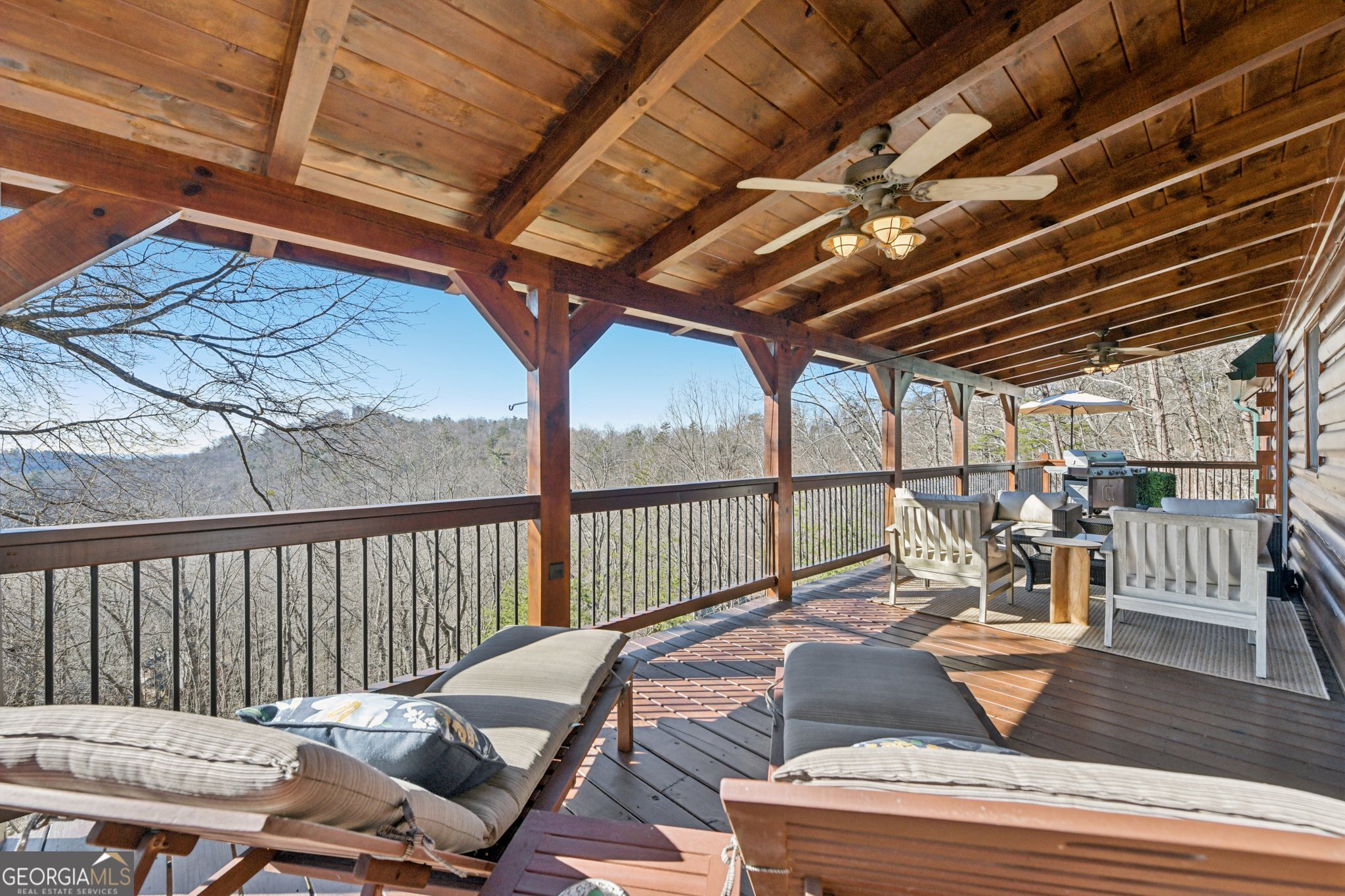 232 Ranch Mountain Drive Dahlonega, GA 30533 - Photo 25 of 78 a view of a patio on the roof deck