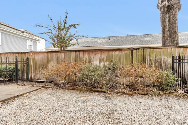 a backyard of a house