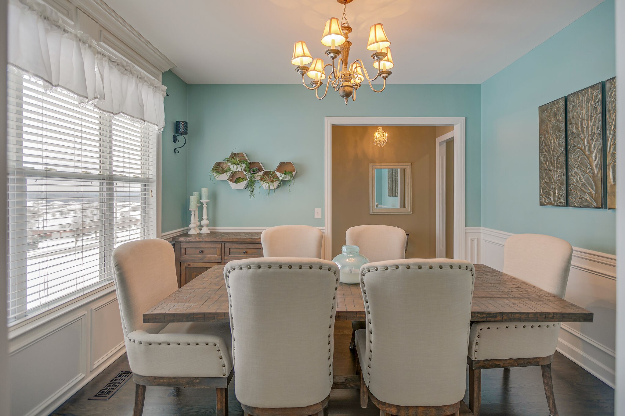 3029 Viewpointe Way Columbia, TN 38401 - Photo 8 of 40 a dining room with furniture a window and chandelier