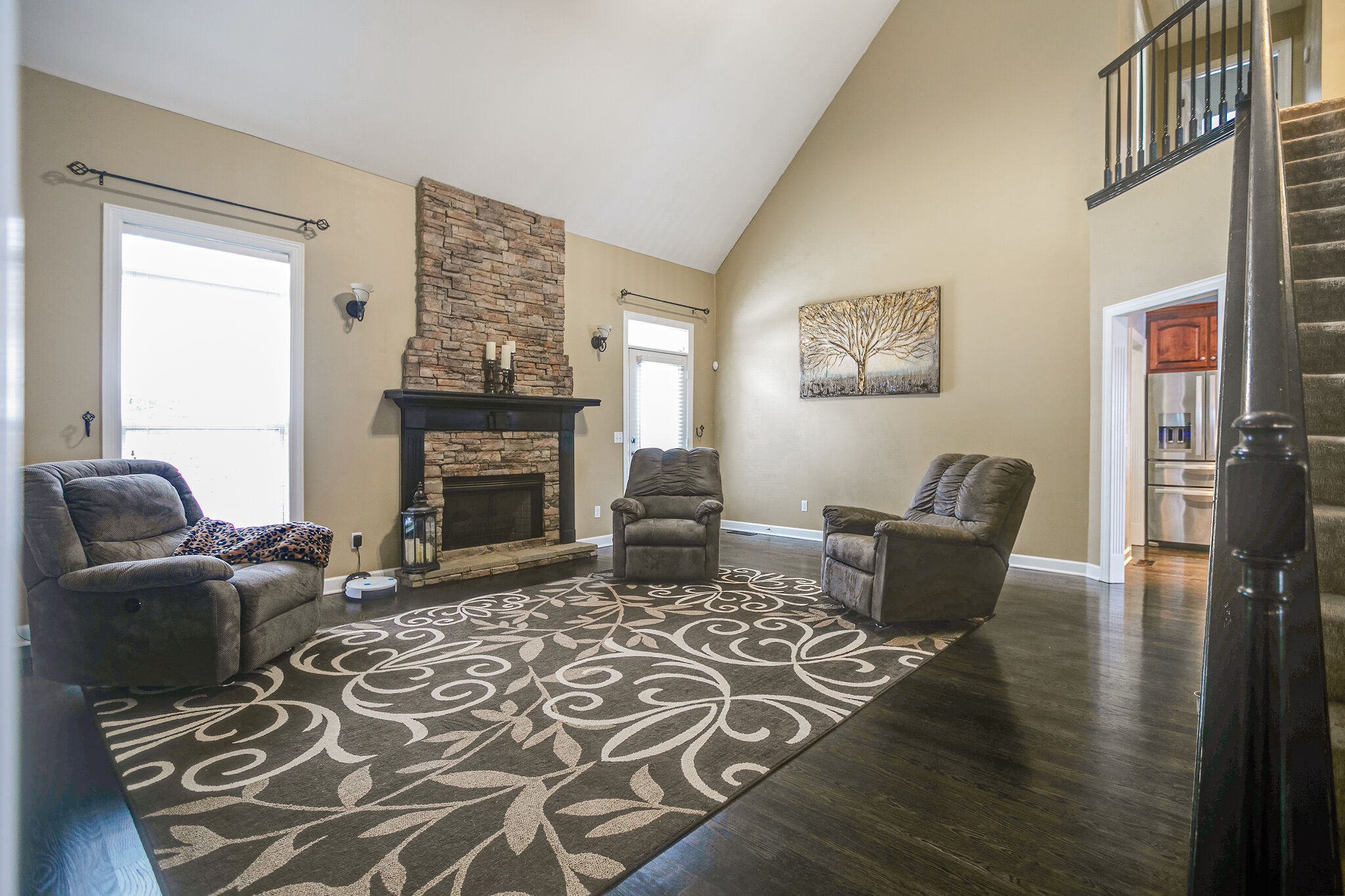 3029 Viewpointe Way Columbia, TN 38401 - Photo 9 of 40 a living room with furniture and a fireplace