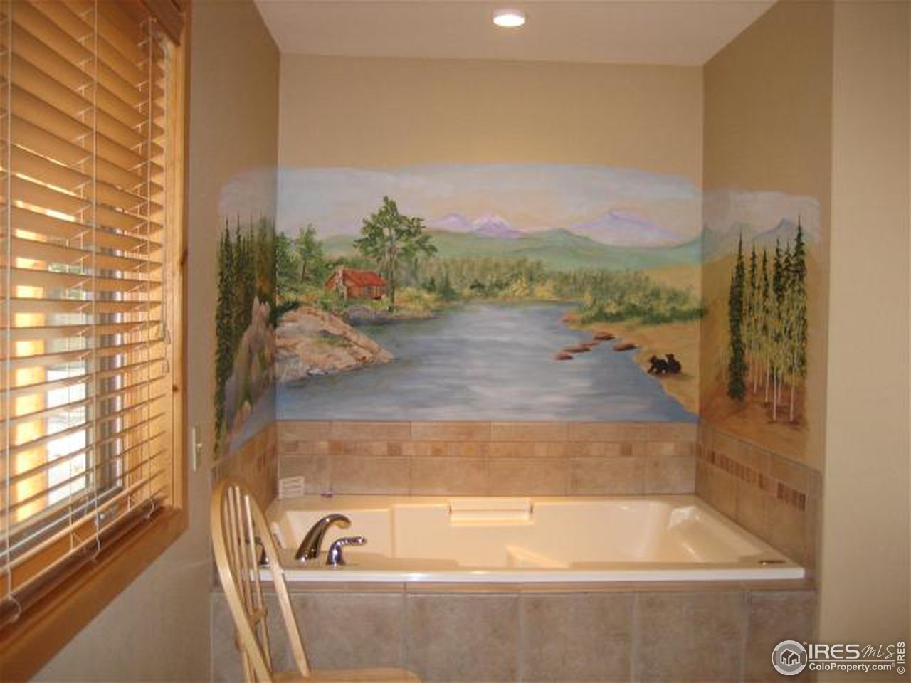 2100 Fall River Road, Unit 6 Estes Park, CO 80517 - Photo 6 of 6 a view of a bathroom with a tub and a large window