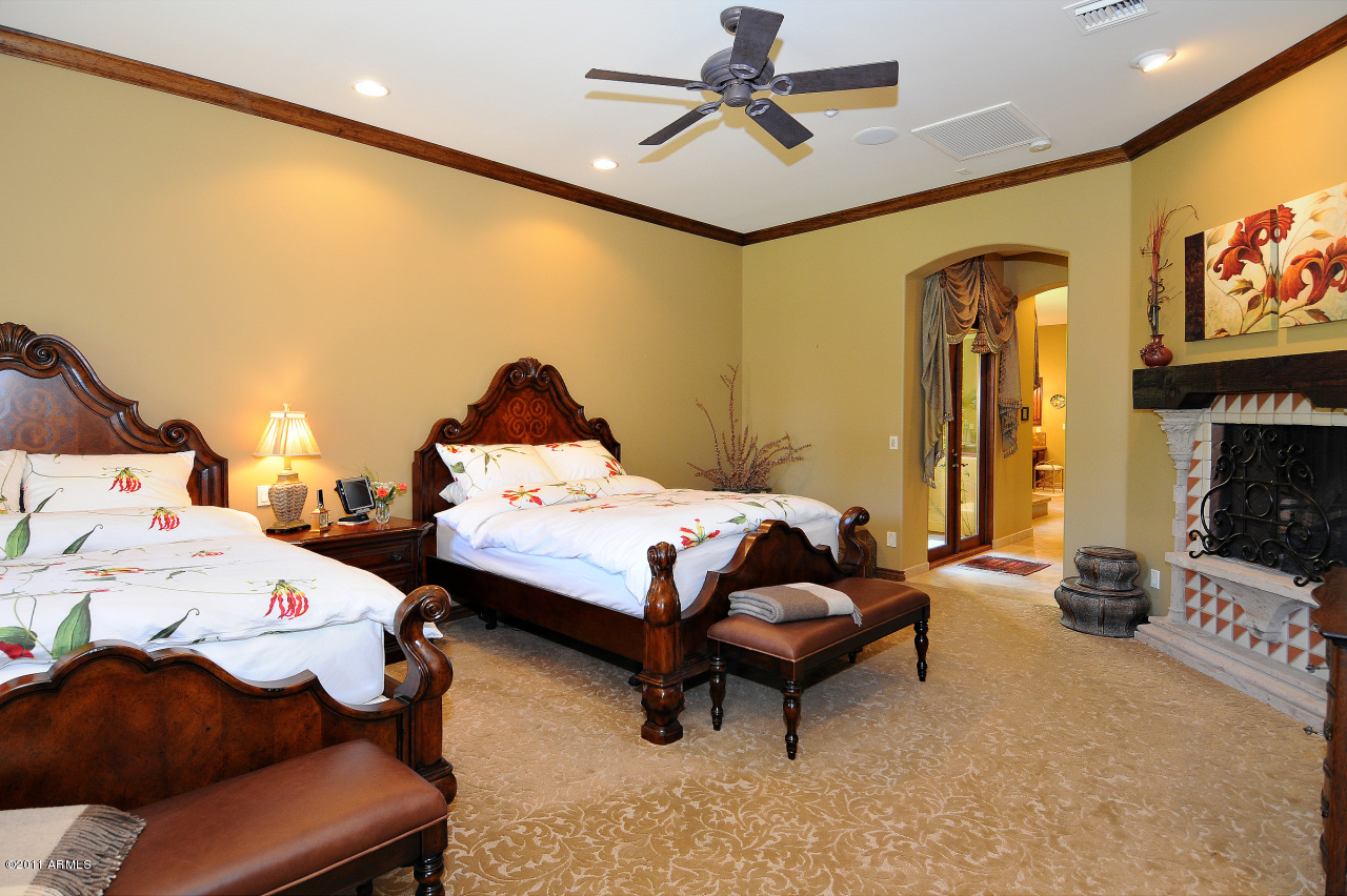 6901 East Sunnyvale Road Paradise Valley, AZ 85253 - Photo 20 of 45 Master Suite w/ Fireplace