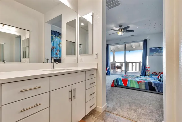 an aerial view of a city with streets and houses