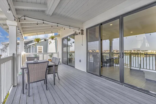 an aerial view of residential house with outdoor space and parking