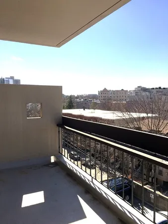 a view of city from balcony