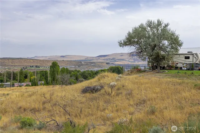 a view of lake with mountain
