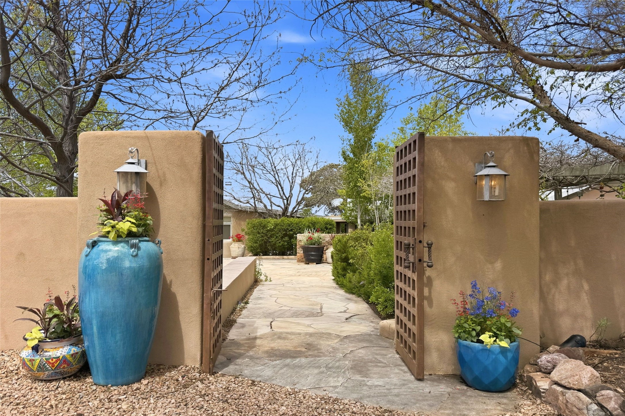 55 Paseo Del Rancho Santa Fe, NM 87506 - Photo 44 of 61 Entrance to front courtyard