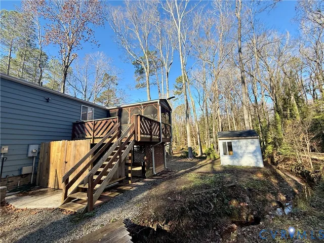 a view of outdoor space and deck