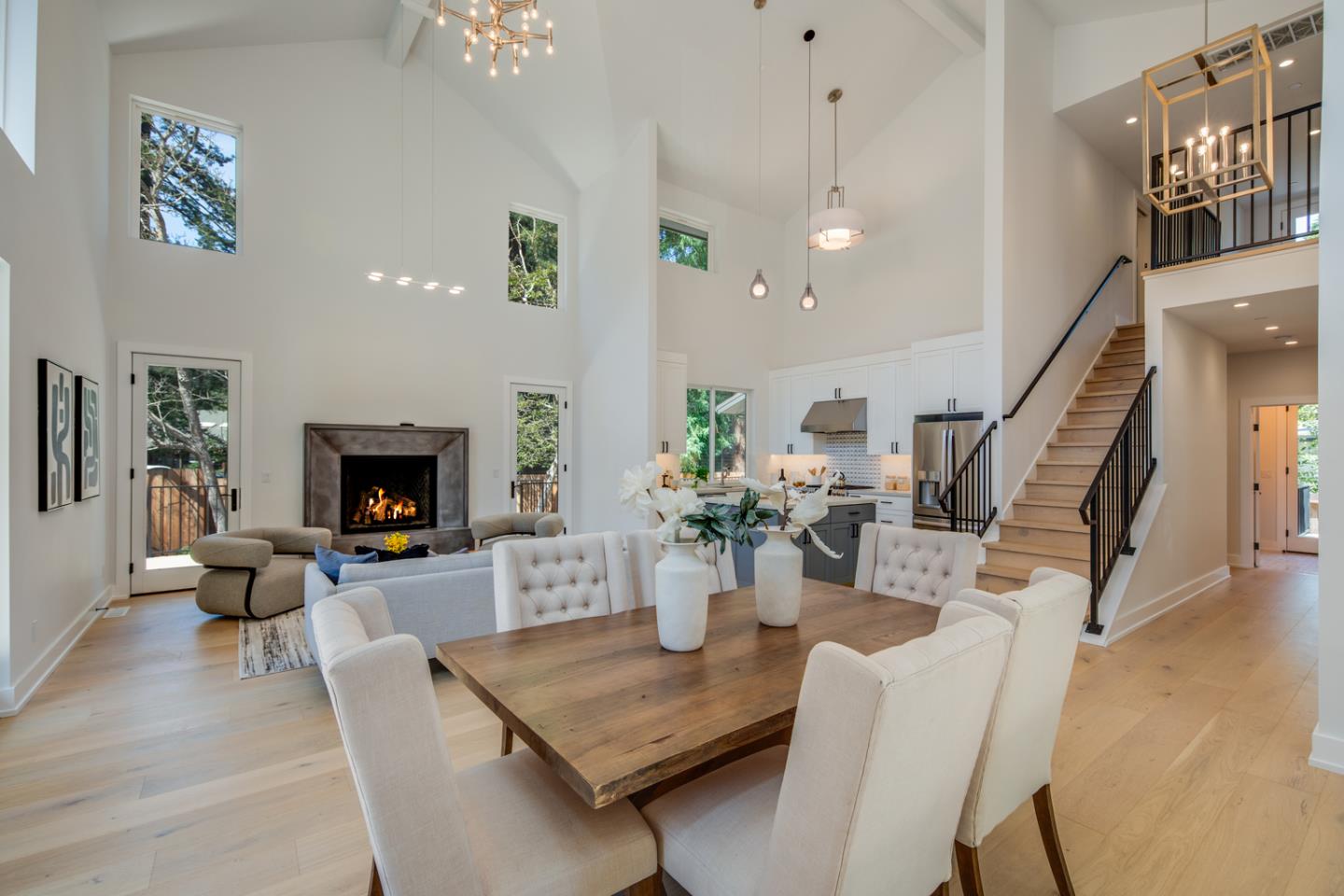 846 Portola Road Portola Valley, CA 94028 - Photo 16 of 80 a living room with furniture and a fireplace