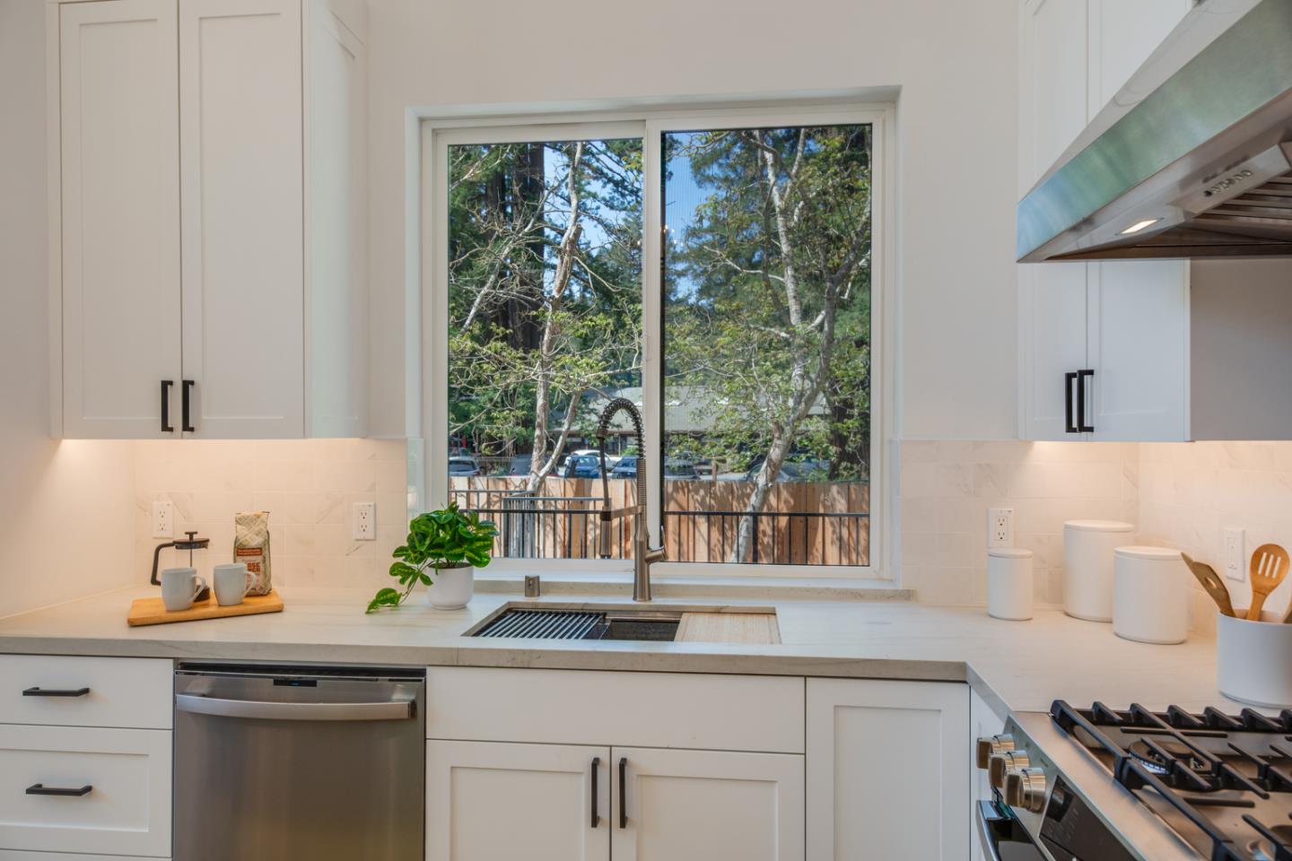 846 Portola Road Portola Valley, CA 94028 - Photo 19 of 80 a kitchen with a sink and a window