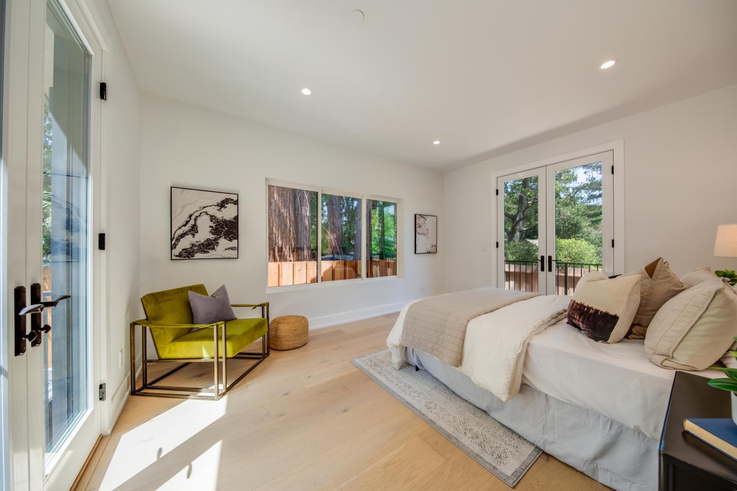 846 Portola Road Portola Valley, CA 94028 - Photo 22 of 80 a bedroom with a bed and next to a window