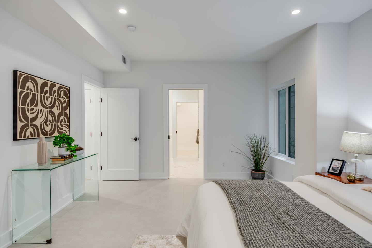 846 Portola Road Portola Valley, CA 94028 - Photo 39 of 80 a bedroom with a bed and a couch