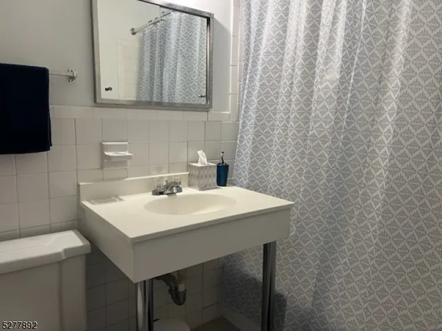 a sink and a table in a room