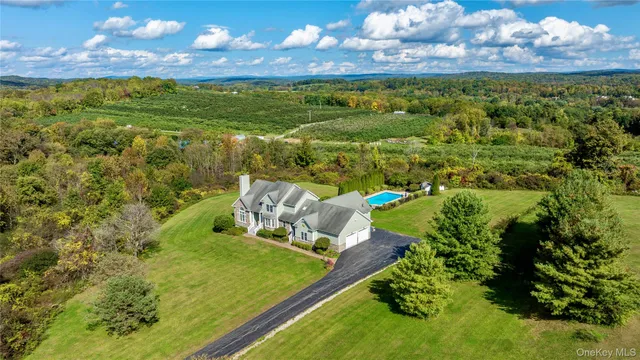 a view of a garden from a balcony