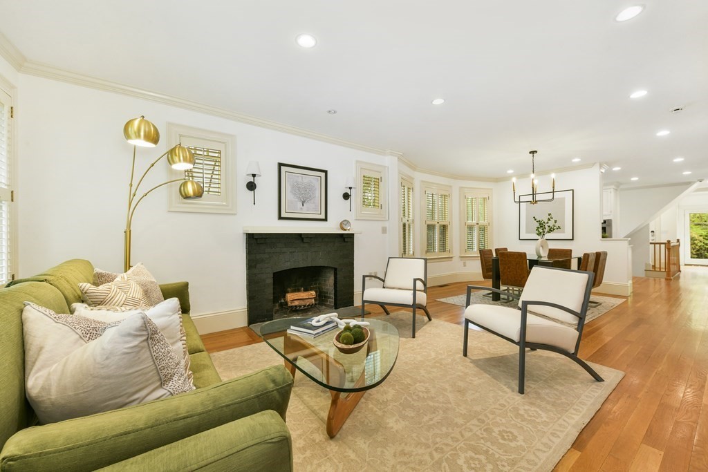 35 Blakeslee Street Cambridge, MA 02138 - Photo 3 of 31 a living room with furniture and a fireplace