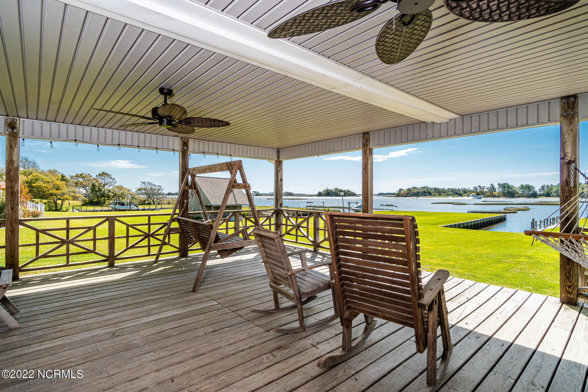 216 Peninsula Manor Road Hubert, NC 28539 - Photo 53 of 54 Back porch water view