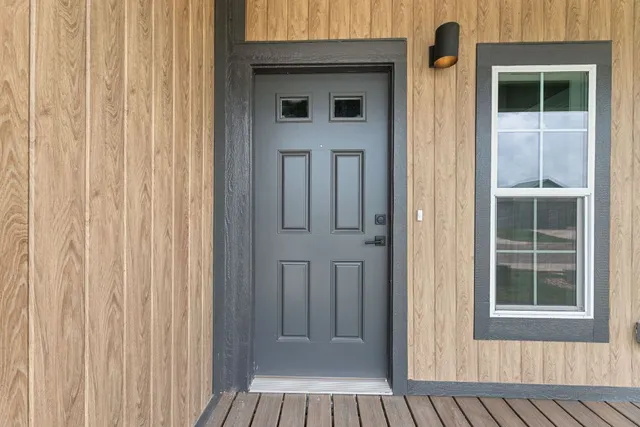 a view of front door