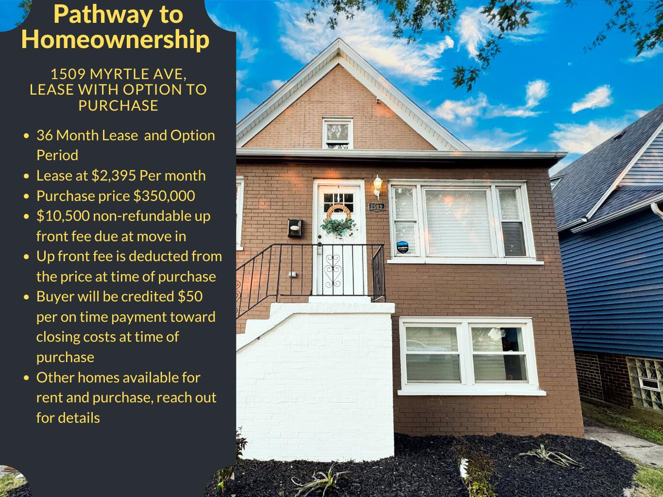 1509 Myrtle Avenue Whiting, IN 46394 - Photo 2 of 26 a view of a house with a door