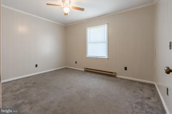 an empty room with a window