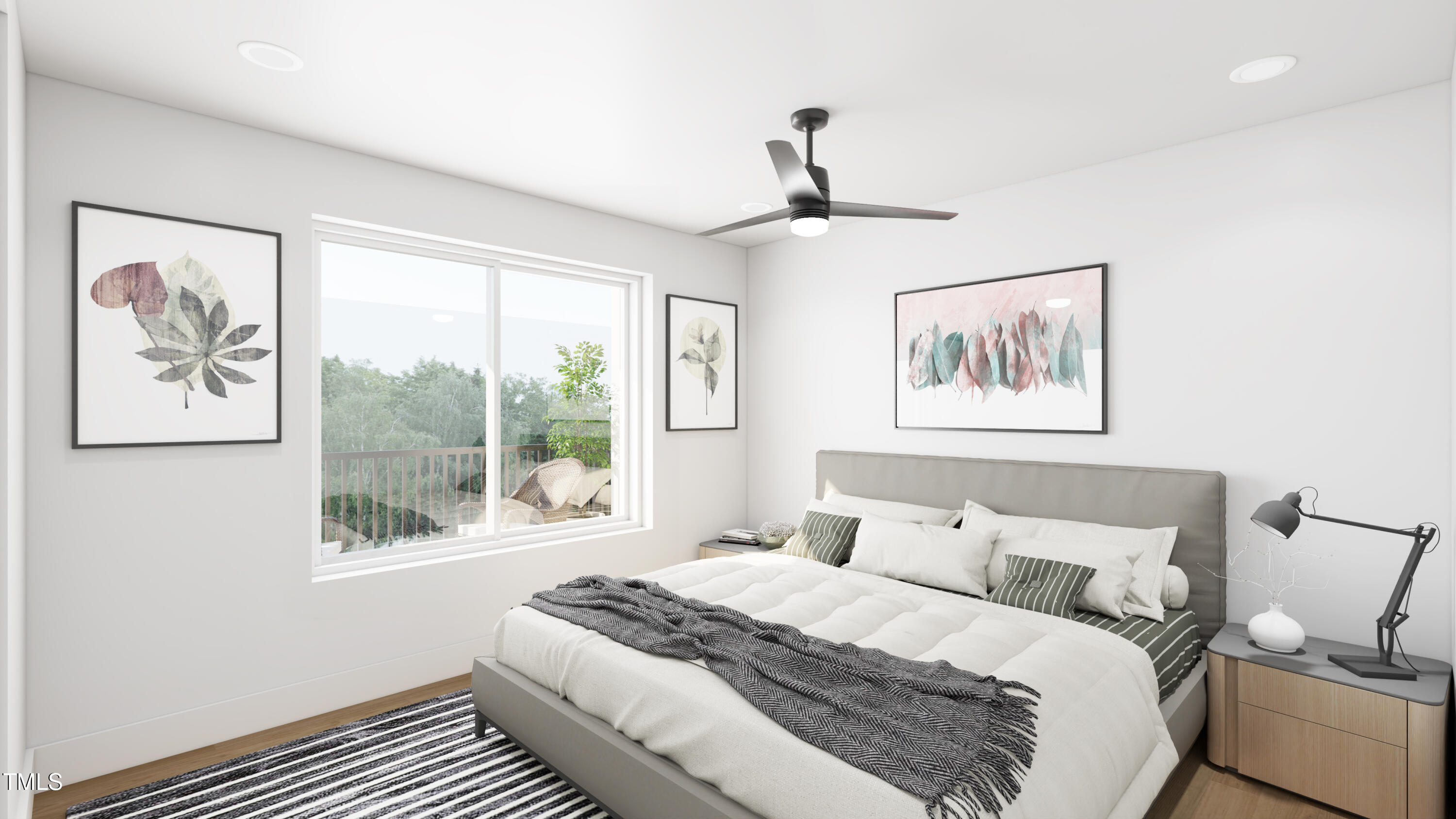 130 Two Hills Drive, Unit 102B Carrboro, NC 27510 - Photo 2 of 18 a bedroom with a large bed and a window