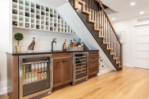 a view of a hallway with entryway