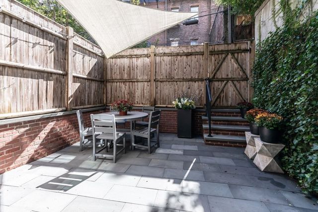 a view of outdoor space with seating