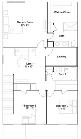 a picture of a room with a white wall and a clock