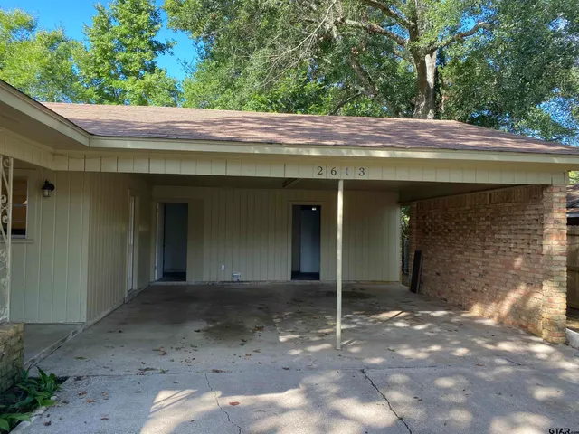 a backyard of a house