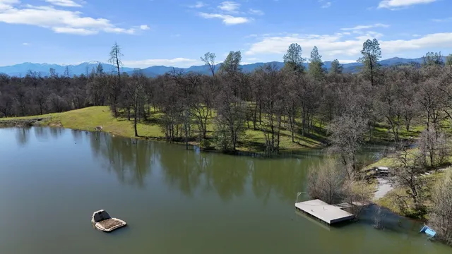 a view of lake with mountain