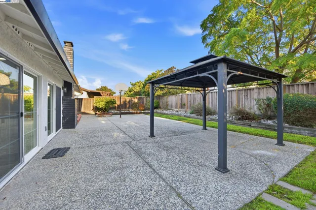 a view of a park with slide