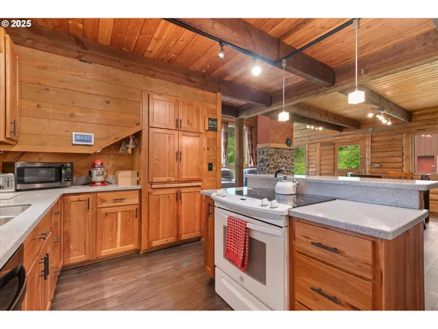 a kitchen with stainless steel appliances granite countertop a sink and cabinets