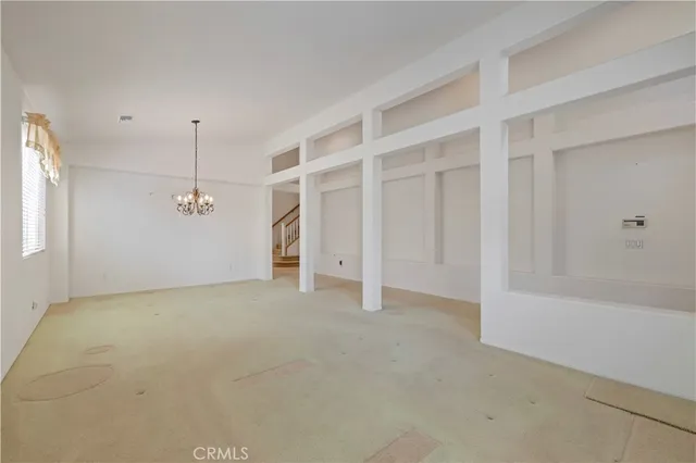 an empty room with a window