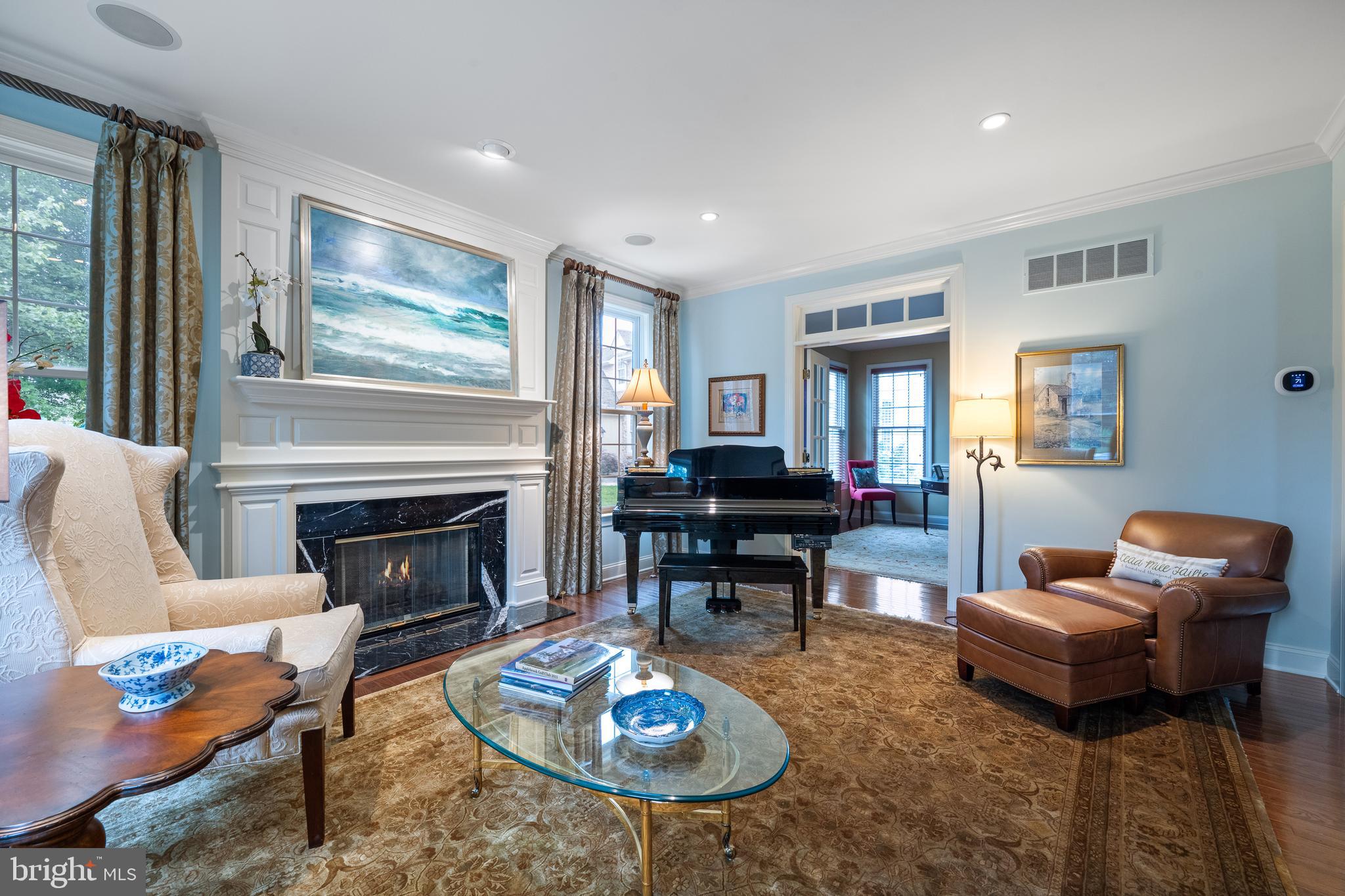 309 Applebrook Drive Malvern, PA 19355 - Photo 17 of 56 Living Room with French Doors to Office