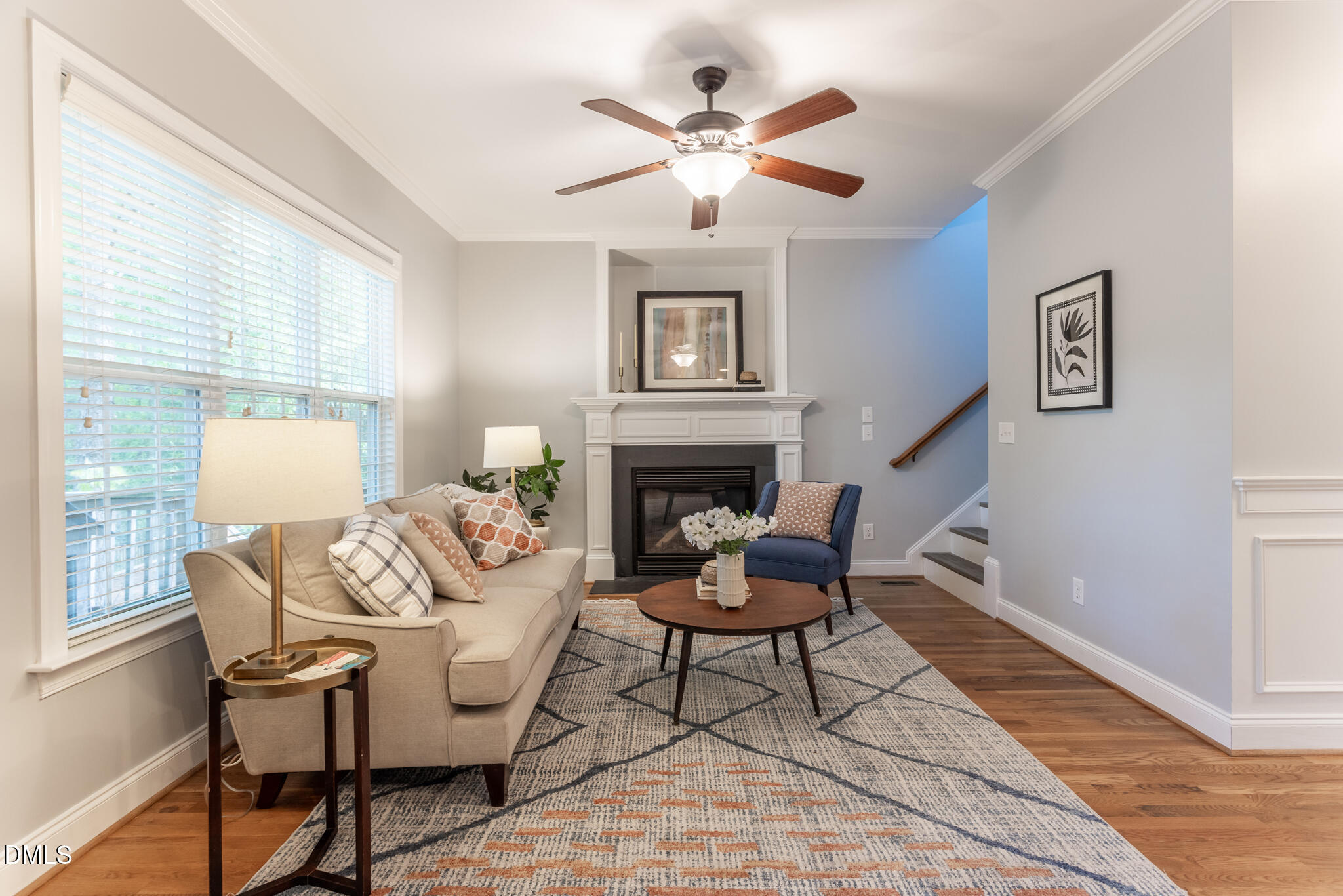 10 Highgrove Lane Durham, NC 27713 - Photo 6 of 41 a living room with furniture and a fireplace
